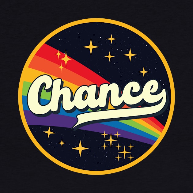 Chance // Rainbow In Space Vintage Style by LMW Art